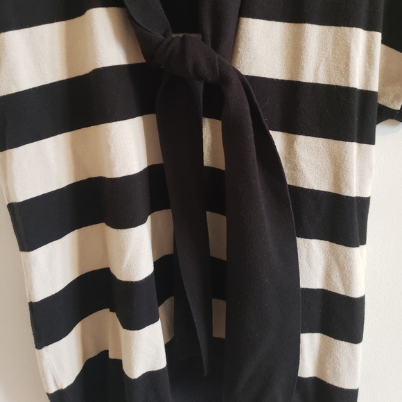 Michael Kors Sleeveless Sweater Neck Wrap Beige Black Luxury Woman Small - Picture 3 of 12